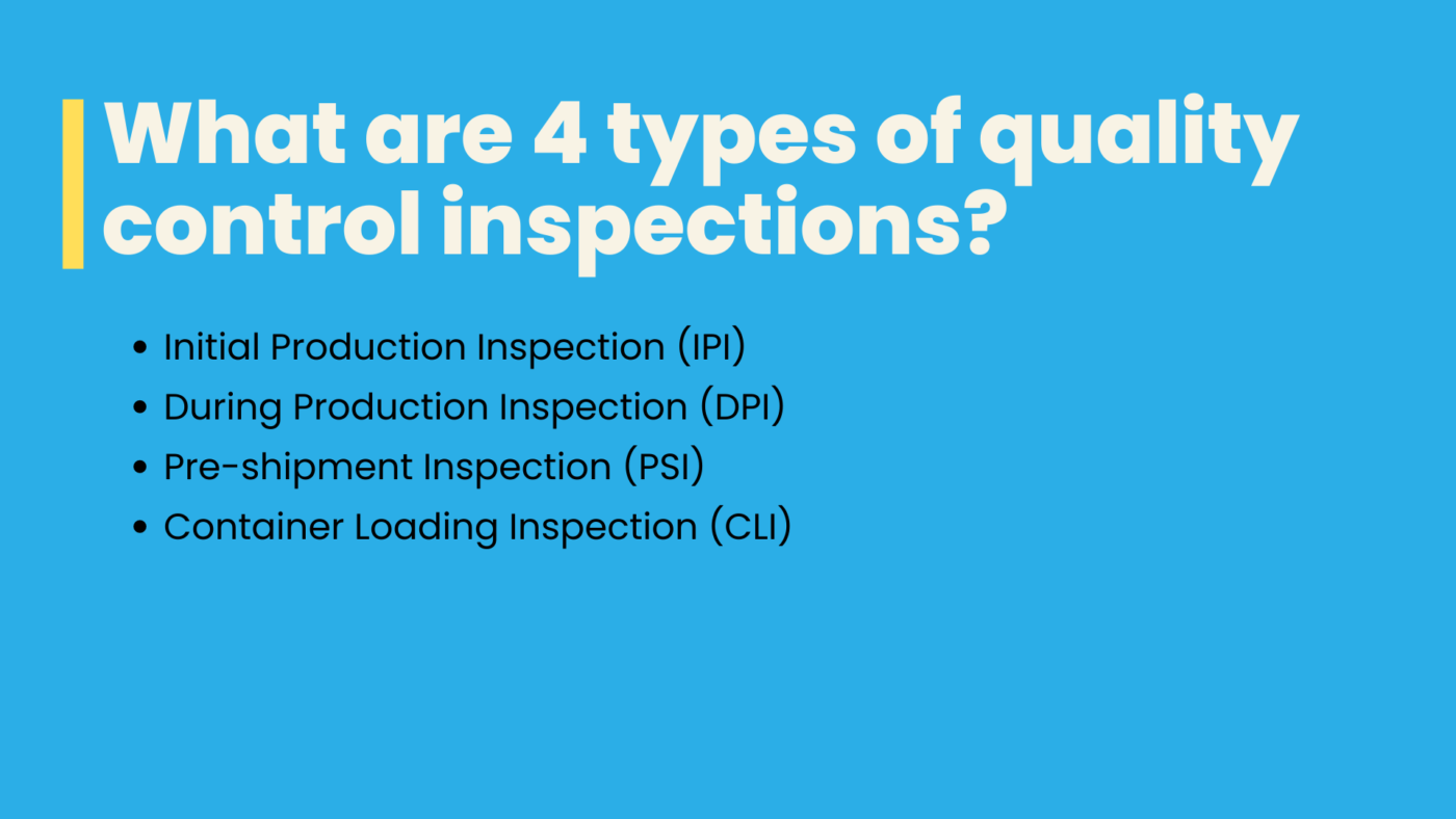 4 vrste inspekcije kontrole kvalitete