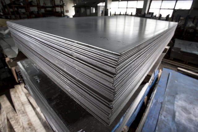 Sheet metal in a stack